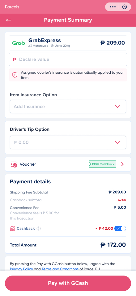 Voucher applied